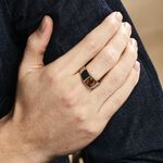 Chevaliere Acier Blanc Selim &oelig;il De Tigre - Bijoux fantaisie Homme | Marc Orian