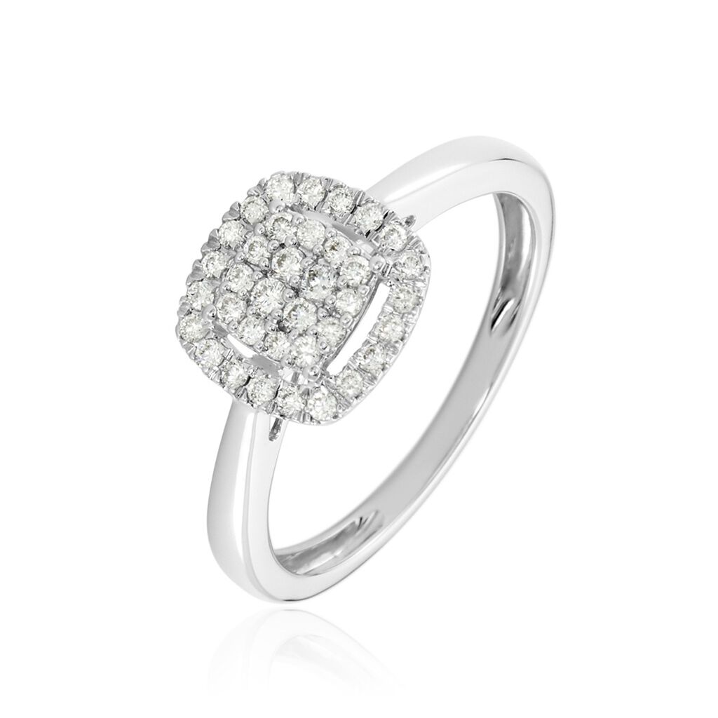 Bague Or Blanc Naveen Diamants Synthétiques - Bagues avec pierre Femme | Marc Orian