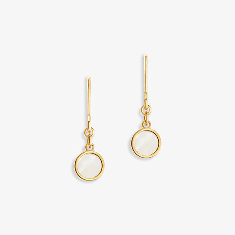 Boucles D'oreilles Pendantes Naïade Or Jaune Nacre - Pendantes Femme | Marc Orian