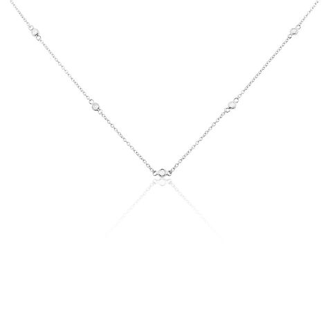 Collier Vashti Argent Blanc Oxyde De Zirconium - Colliers avec pierres Femme | Marc Orian