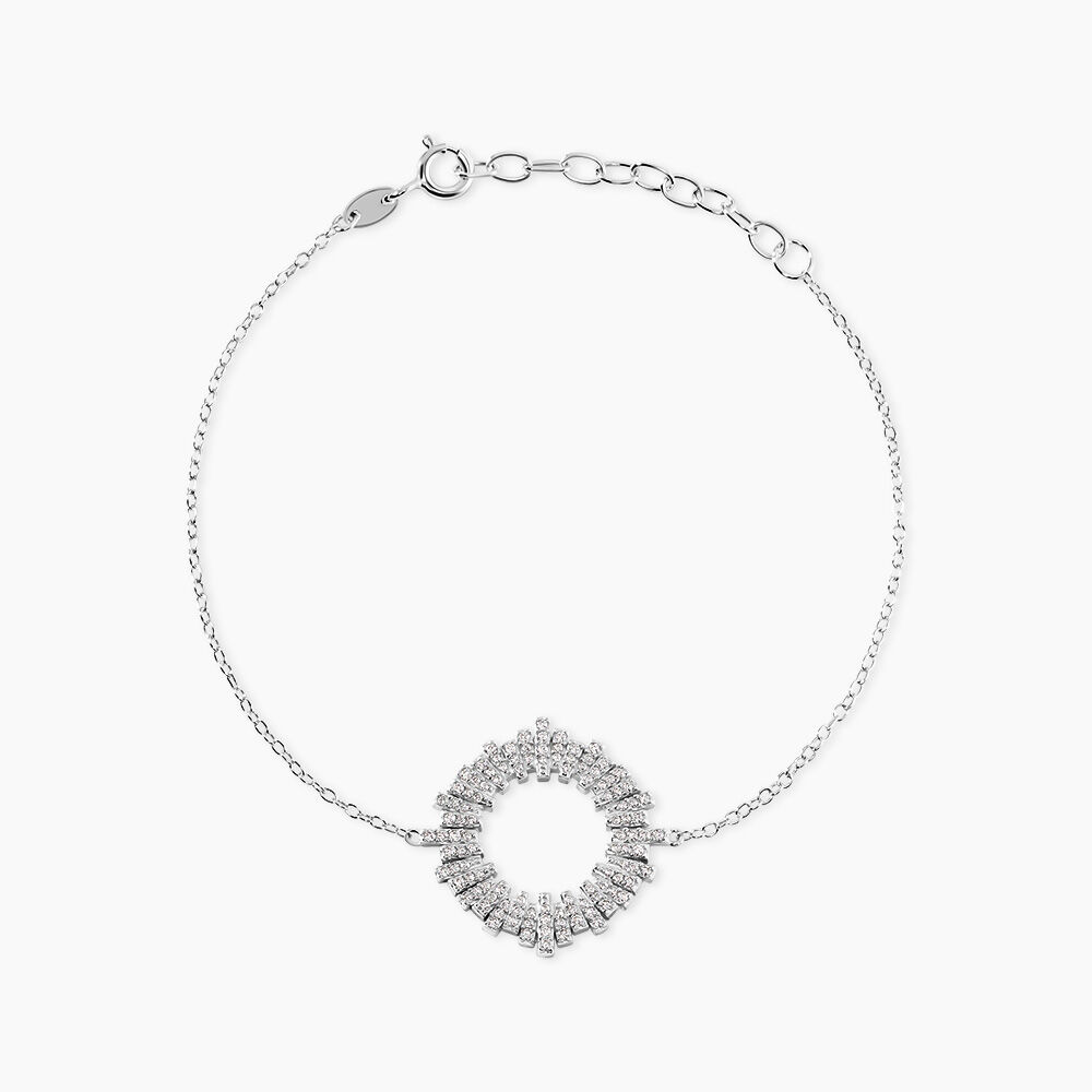 Bracelet Doretta Argent Blanc Oxyde De Zirconium - Bracelets fantaisie Femme | Marc Orian