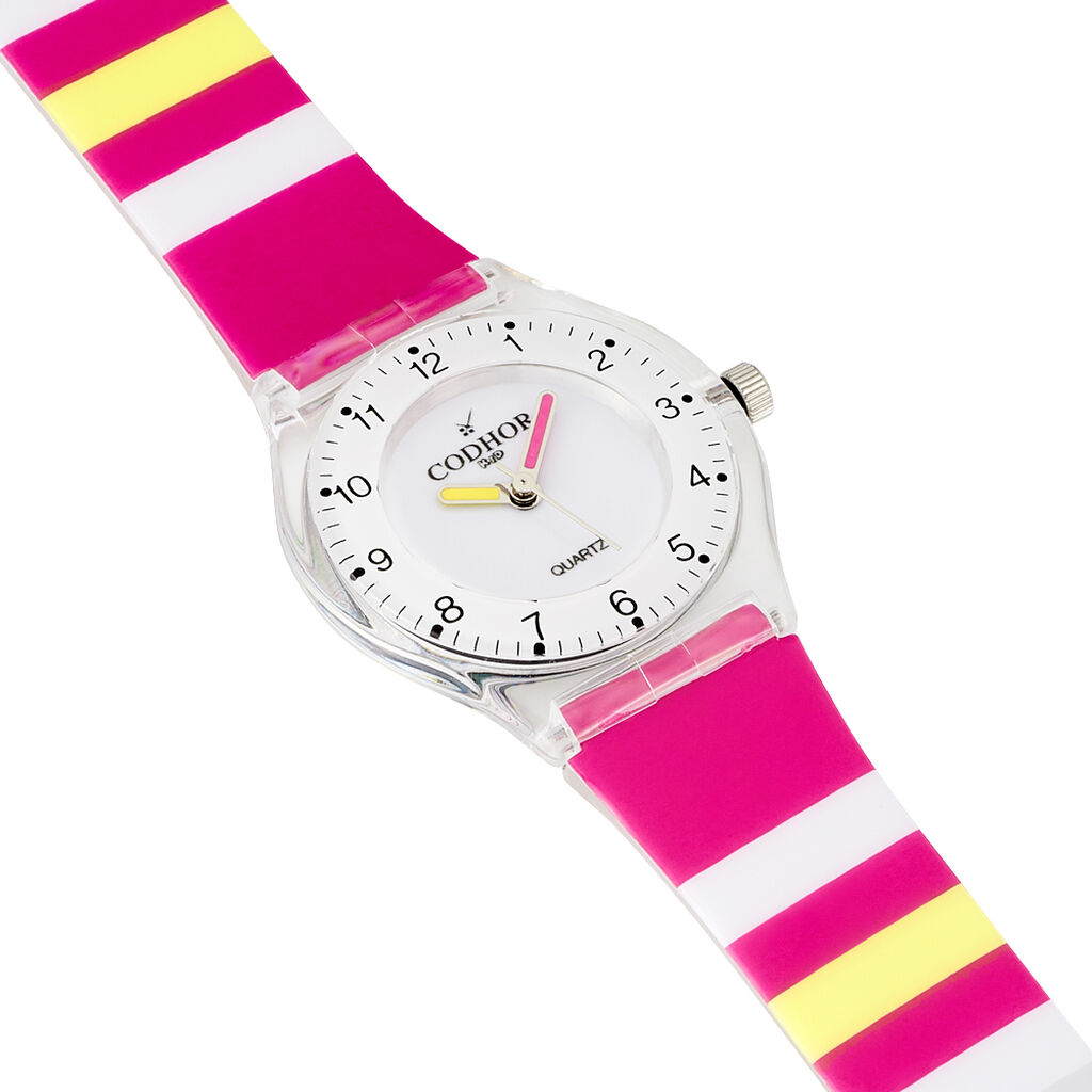 Montre Codhor Kid Rayure Blanc - Montres Enfant | Marc Orian