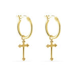 Creoles Plaqu&eacute; Or Neela - Boucles d'oreilles pampille Femme | Marc Orian