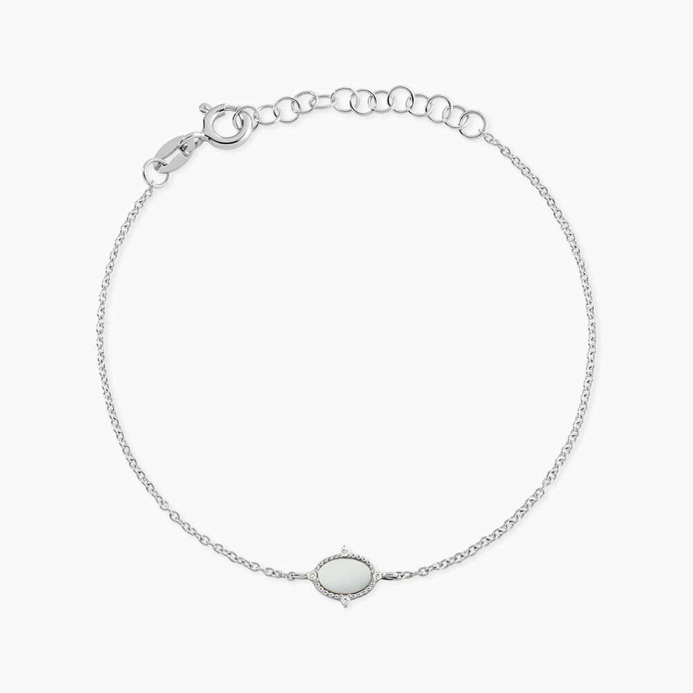 Bracelet Margot Argent Blanc Nacre Oxyde De Zirconium - Bracelets fantaisie Femme | Marc Orian
