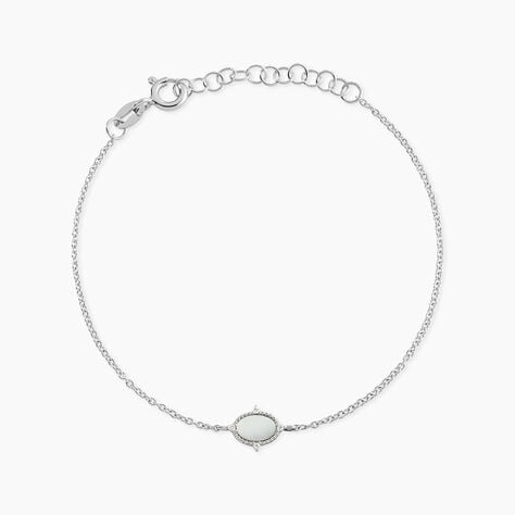 Bracelet Margot Argent Blanc Nacre Oxyde De Zirconium - Bracelets fantaisie Femme | Marc Orian