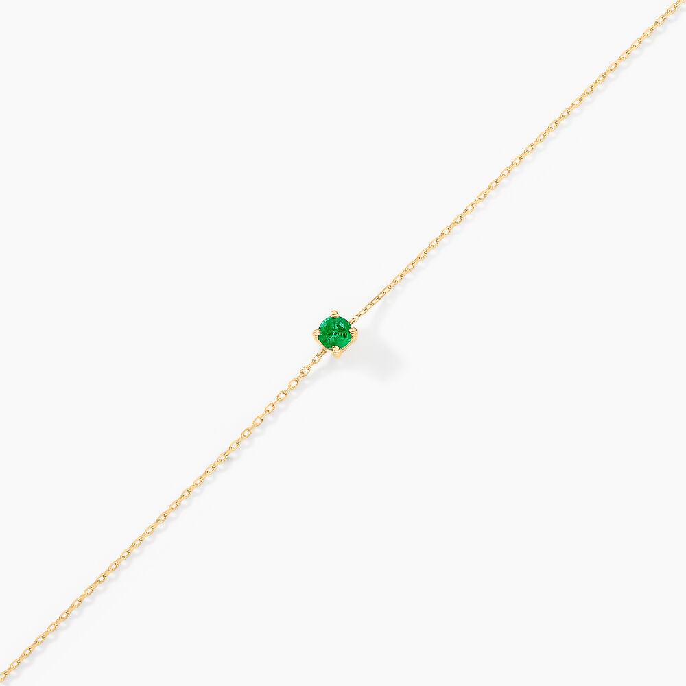 Bracelet Or Jaune Onora Emeraude - Bracelets cha&icirc;nes Femme | Marc Orian