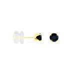 Boucles D'oreilles Puces Elea Serti Griffe Or Jaune Saphir - Puces Femme | Marc Orian