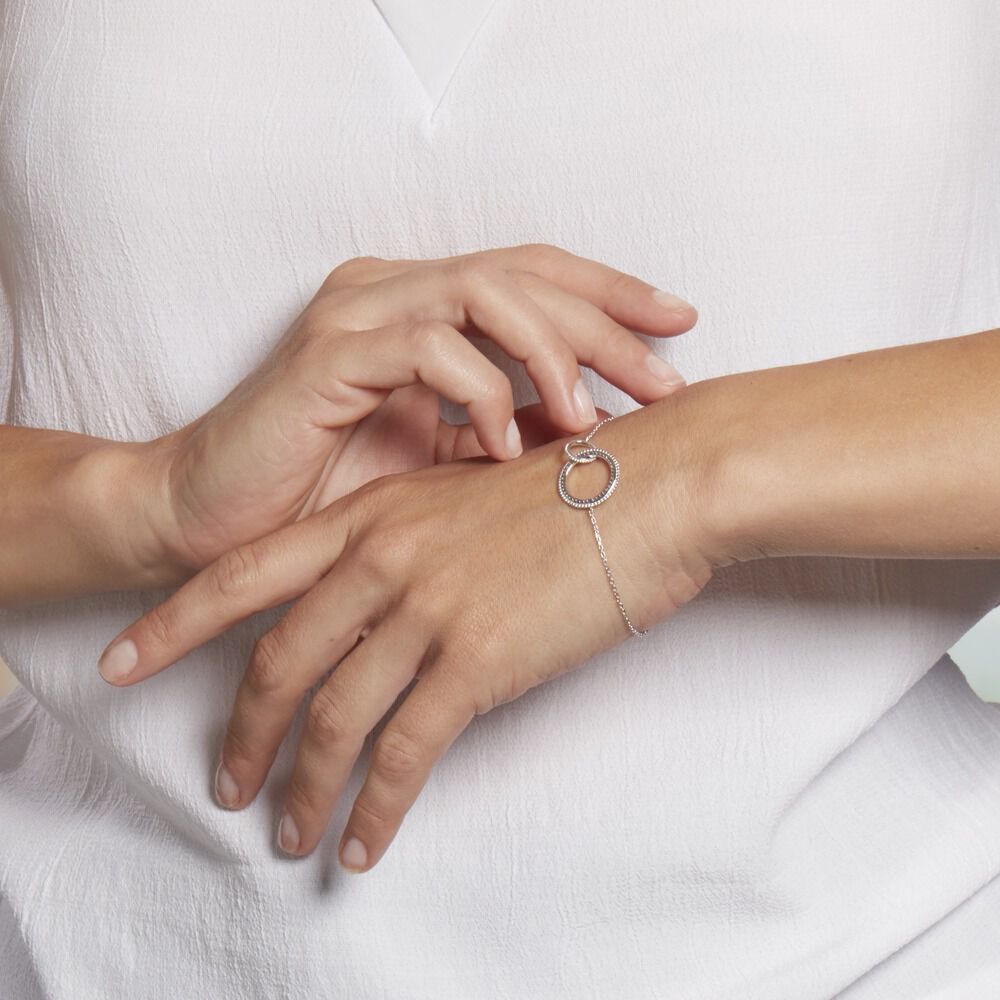 Bracelet Nathalia Argent Blanc Oxyde De Zirconium - Bracelets chaînes Femme | Marc Orian