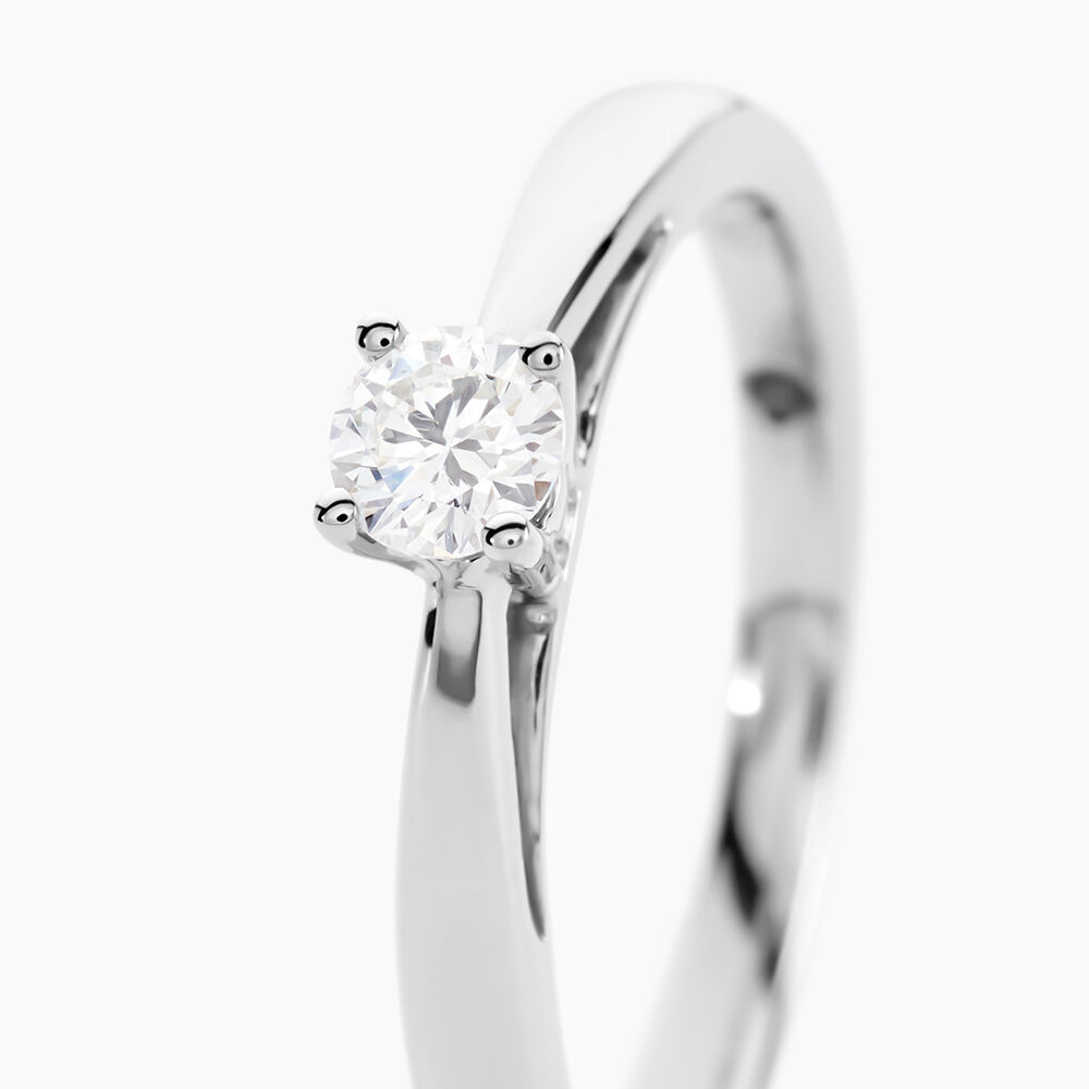 Bague Solitaire Iris Or Blanc Diamant - Solitaires Femme | Marc Orian