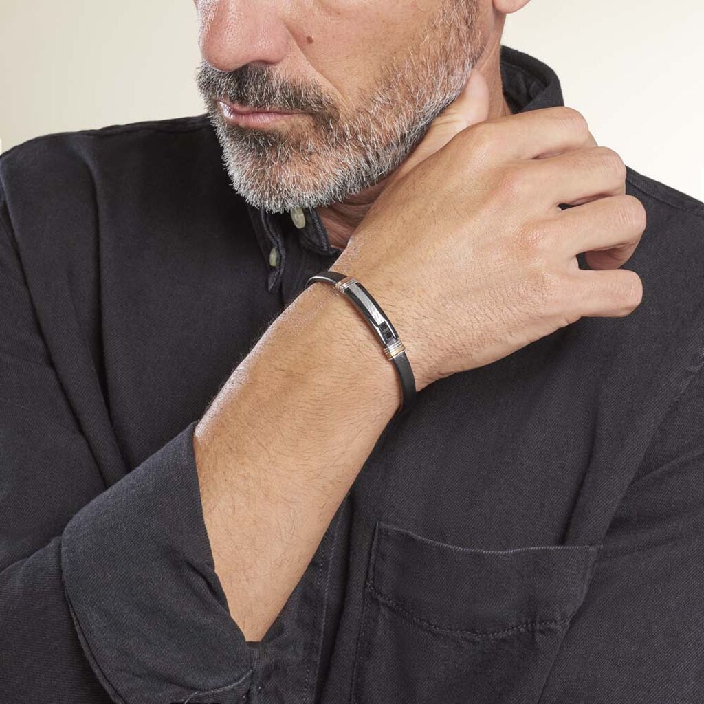 Bracelet Ben Acier Blanc Pierre De Synthese - Bracelets chaînes Homme | Marc Orian