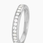 Demi Alliance Heket Argent Blanc Oxyde De Zirconium - Alliances duo Femme | Marc Orian