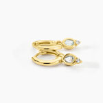 Cr&eacute;oles Poem Argent Jaune Topaze Oxyde De Zirconium - Cr&eacute;oles Femme | Marc Orian