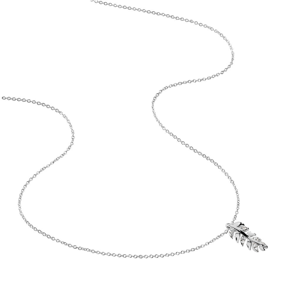 Collier Argent Jade Feuille Oxyde -  Femme | Marc Orian
