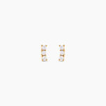 Boucles D'oreilles Puces Plaqu&eacute; Or Jaune Alodia Oxydes De Zirconium - Puces Femme | Marc Orian