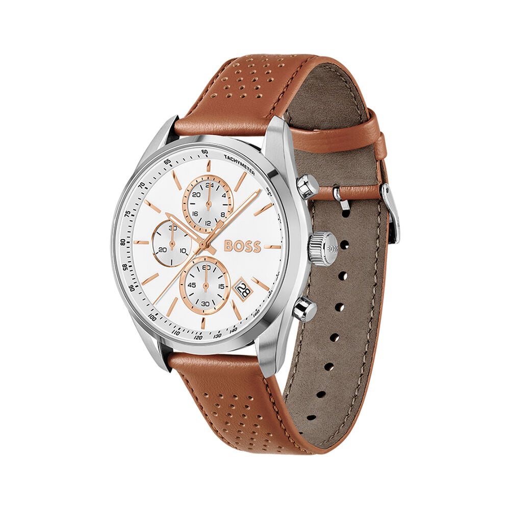 Montre Boss Grand Prix 44 Blanc - Montres &eacute;tanches Homme | Marc Orian