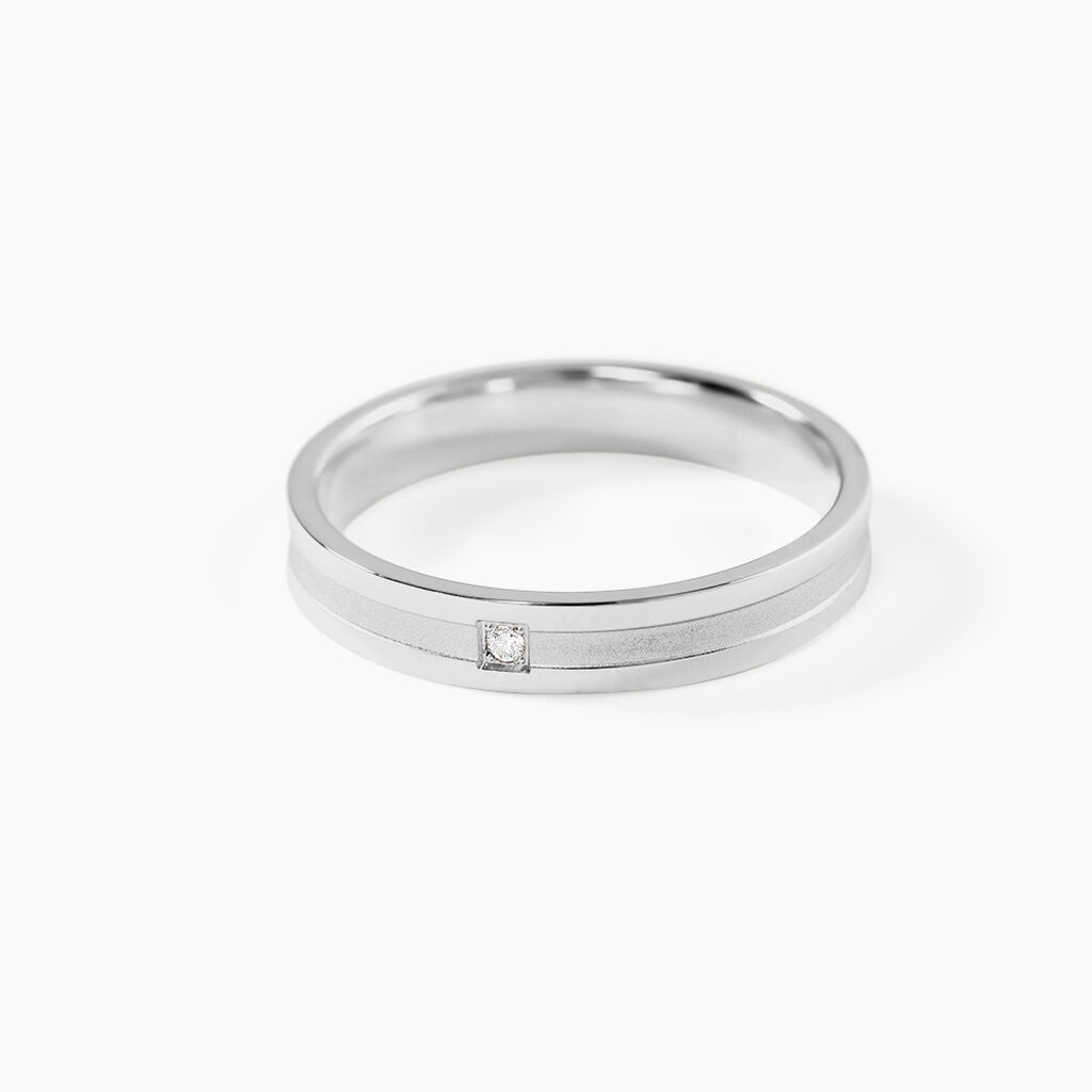 Alliance Juni Or Blanc Diamant - Alliances duo Unisex | Marc Orian