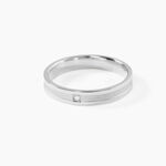Alliance Juni Or Blanc Diamant - Alliances duo Unisex | Marc Orian