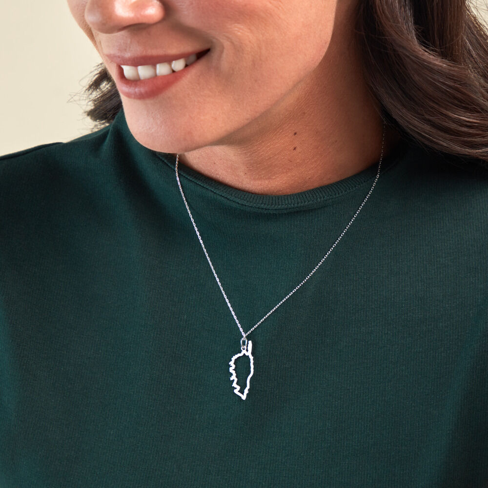 Pendentif Corsica Or Blanc - Pendentifs Famille | Marc Orian