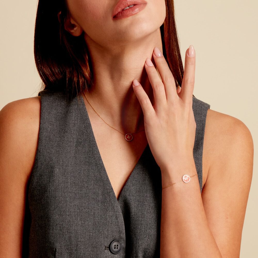 Collier Or Jaune Sweet Rosace Oxyde De Zirconium -  Femme | Marc Orian