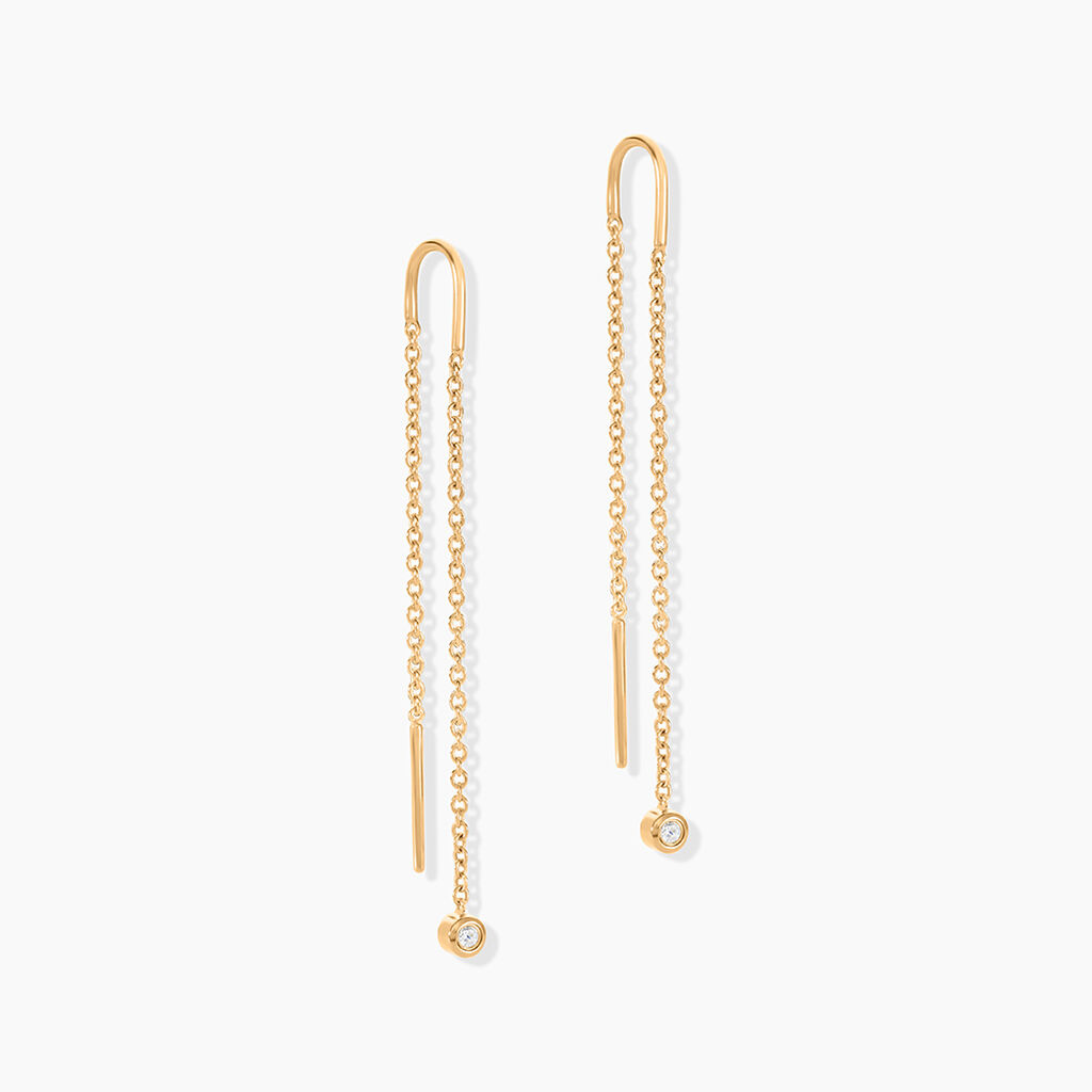 Bijoux D'oreilles Samiha Plaqu&eacute; Or Jaune Oxyde De Zirconium - Piercings d'oreilles Femme | Marc Orian