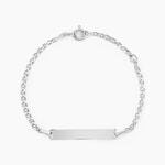 Bracelet Identite Bebe Or Blanc Faniela - Gourmettes Enfant | Marc Orian