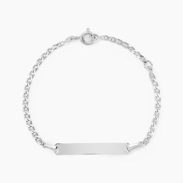 Bracelet Identite Bebe Or Blanc Faniela