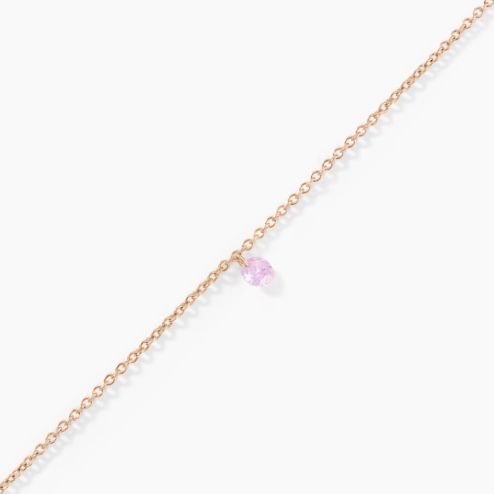 Bracelet Constantin Argent Rose Oxyde De Zirconium - Bracelets chaînes Femme | Marc Orian