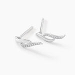 Boucles D'oreilles Puces Callum Or Blanc Diamant - Puces Femme | Marc Orian