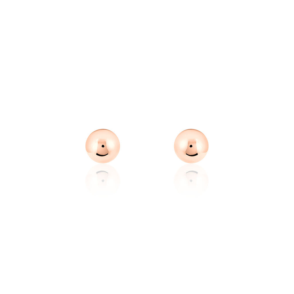 Boucles D'oreilles Puces Fidelia Boule Or Rose - Puces Femme | Marc Orian