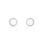 Boucles D'oreilles Puces Anaissa Argent Blanc Oxyde De Zirconium - Puces Femme | Marc Orian
