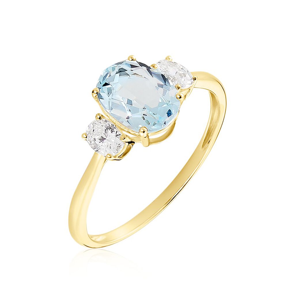 Bague Carroll Or Jaune Topaze Oxyde De Zirconium - Bagues pierres fines Femme | Marc Orian