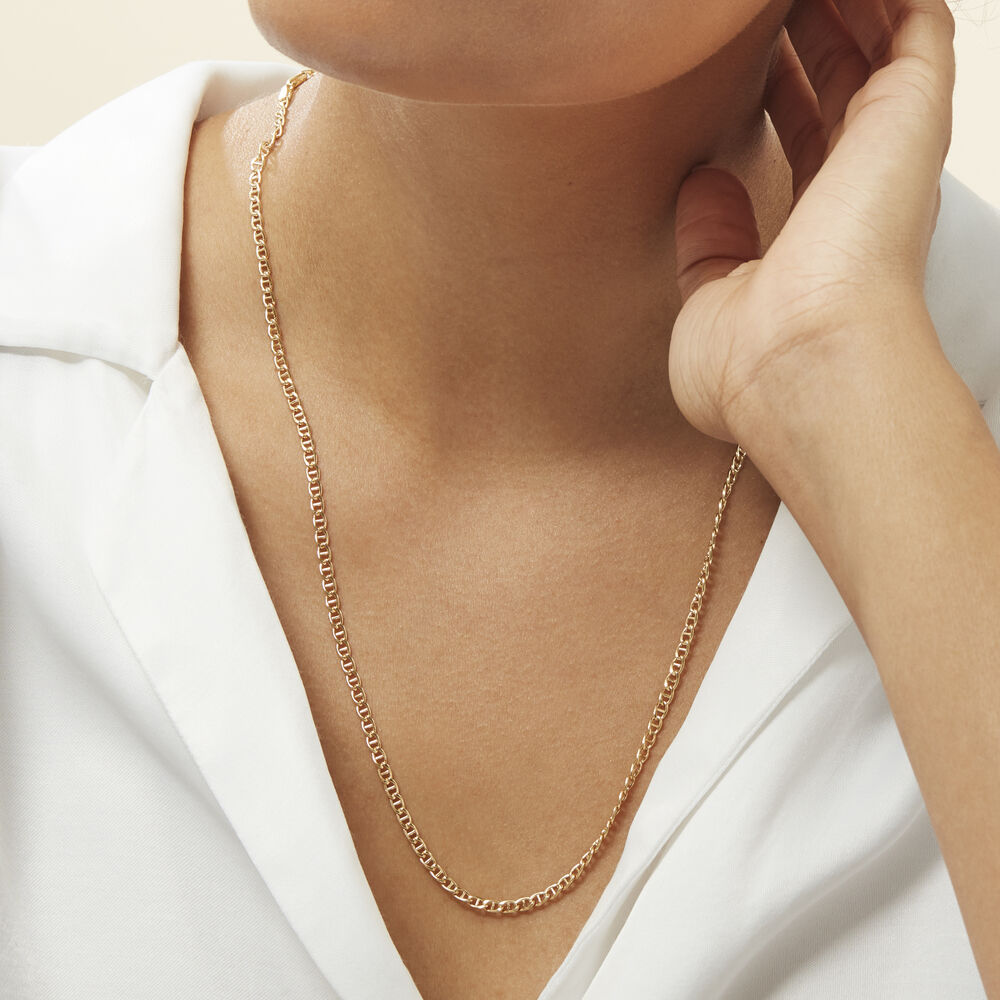 Collier Or Jaune Capucin Maille Marine - Chaines Homme | Marc Orian