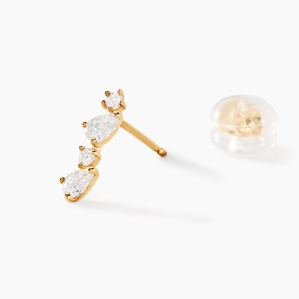 Boucles D'oreilles Puces Randi Or Jaune Oxyde De Zirconium - Puces Femme | Marc Orian