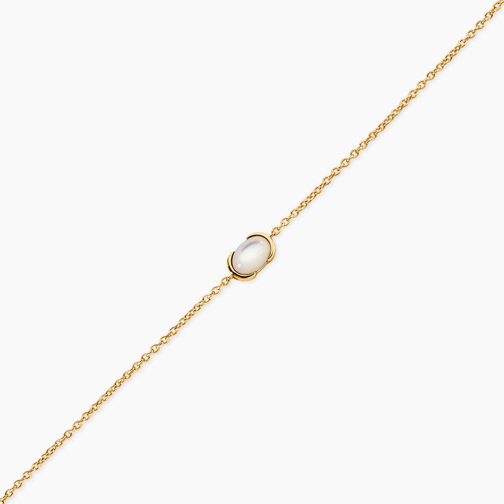 Bracelet Nymphe Argent Dor&eacute; A L'Or 750/1000 Nacre - Bracelets cha&icirc;nes Femme | Marc Orian