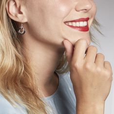 Boucles D'oreilles Pendantes Tania Argent Blanc Céramique Et Oxyde - Boucles d'oreilles Pendantes Femme | Marc Orian