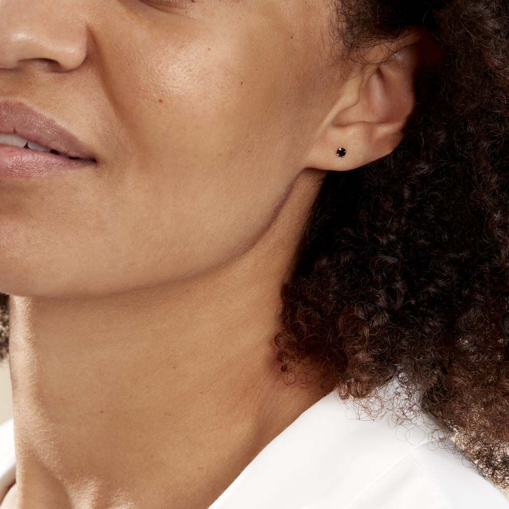 Boucles D'oreilles Puces Daria Or Blanc Oxyde De Zirconium - Puces Femme | Marc Orian