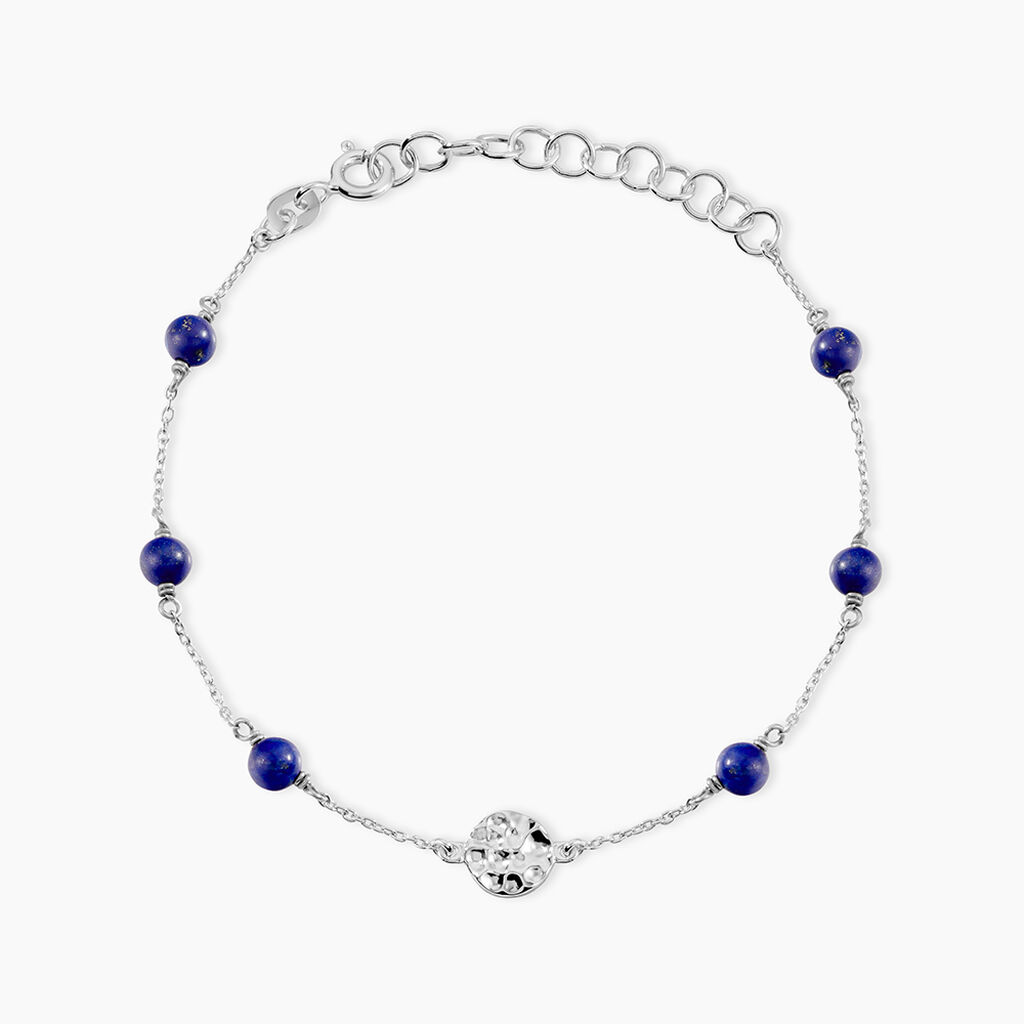 Bracelet Argent Kutrun Lapis Lazuli - Bracelets Medailles Femme | Marc Orian