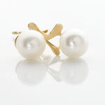 Boucles D'oreilles Pendantes Campanule Or Jaune Perle De Culture - Pendantes Femme | Marc Orian