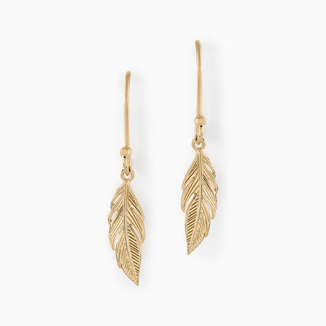 Boucles D'oreilles Pendantes Hanae Plaqu&eacute; Or Jaune - Pendantes Femme | Marc Orian