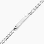 Bracelet Identit&eacute; Casper Argent Blanc - Gourmettes Femme | Marc Orian