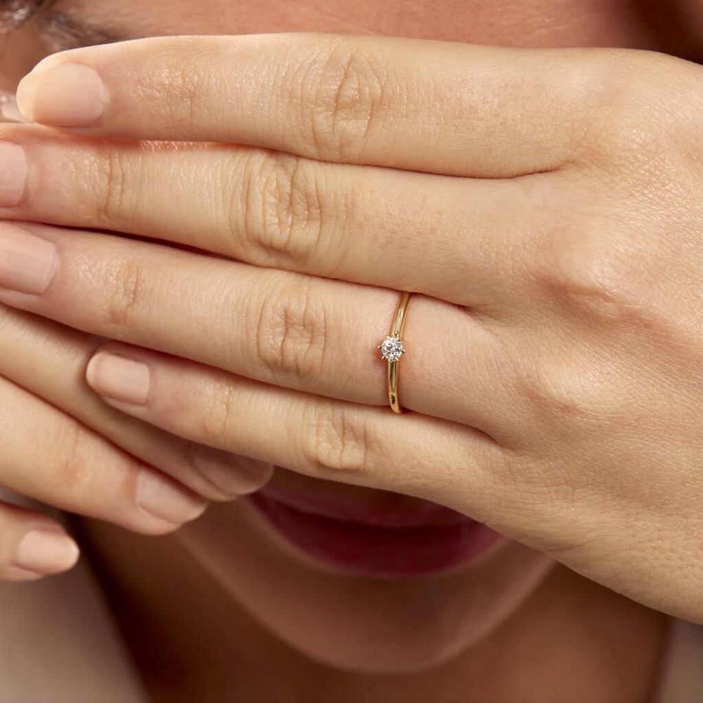 Bague Solitaire Samantha Or Jaune Diamant - Bagues Solitaire Femme | Marc Orian