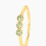Bague Poem Argent Jaune P&eacute;ridot - Bijoux fantaisie Femme | Marc Orian