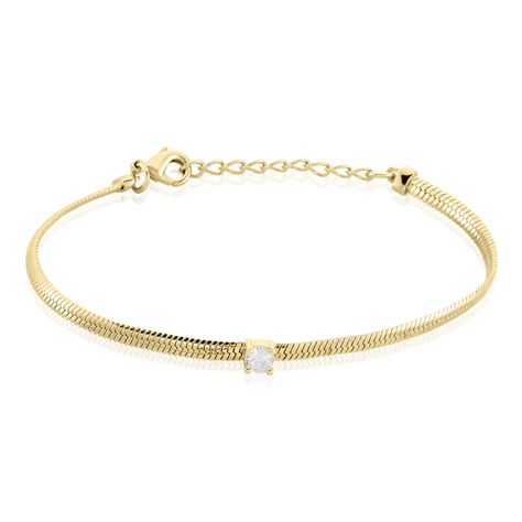 Bracelet Janeka Plaqué Or Jaune Oxyde De Zirconium - Bracelets chaînes Femme | Marc Orian