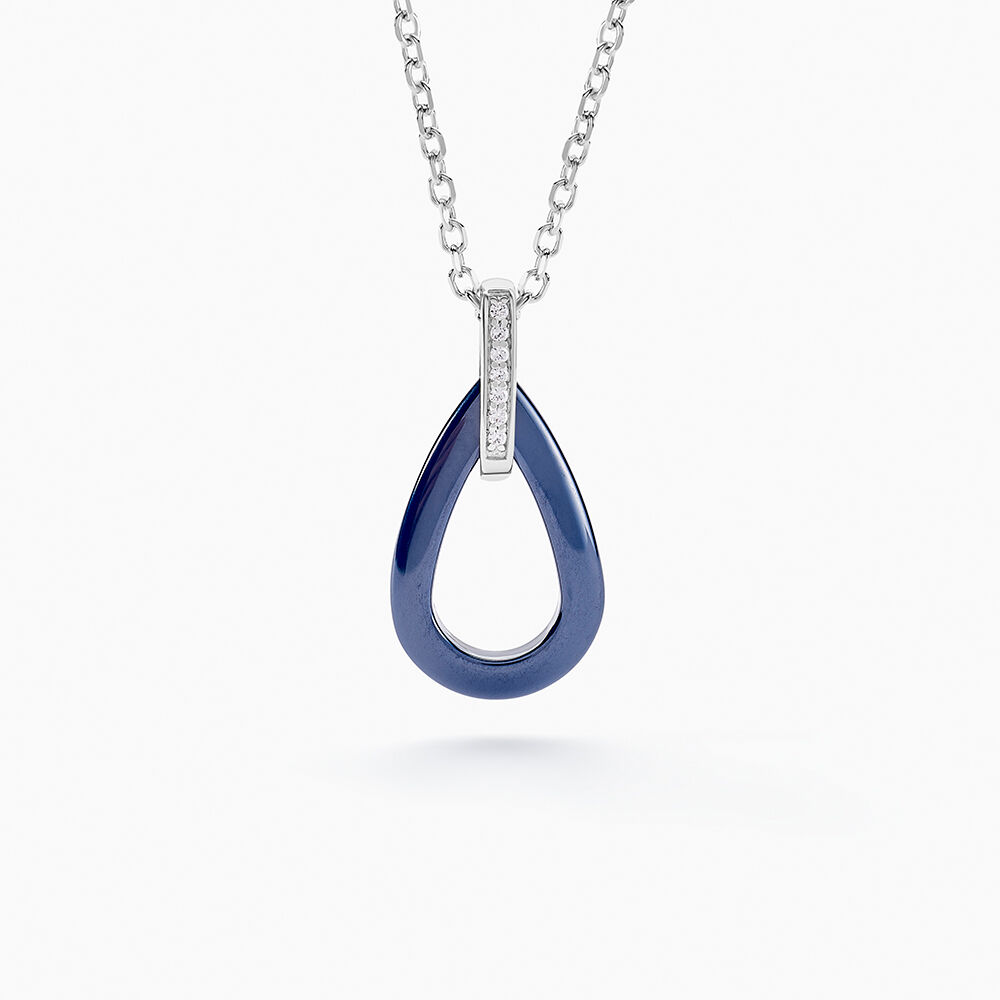 Collier Peer Argent Blanc Oxyde De Zirconium - Colliers avec pierres Femme | Marc Orian