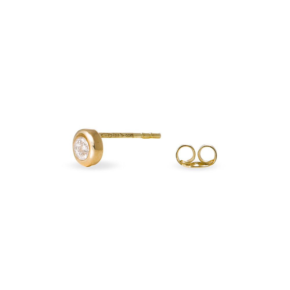 Boucles D'oreilles Puces Fatiana Or Jaune Diamant - Puces Femme | Marc Orian