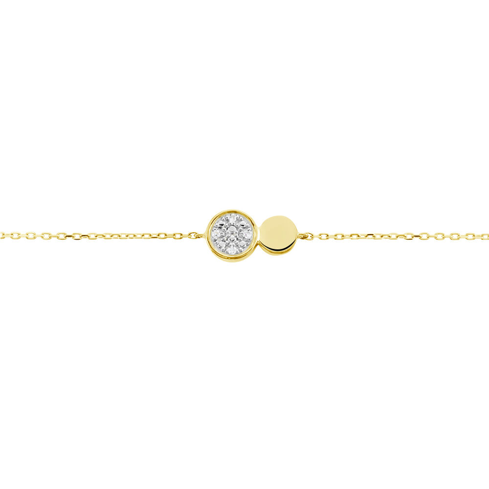 Bracelet Or Jaune Abijah Diamants - Bracelets Medailles Femme | Marc Orian