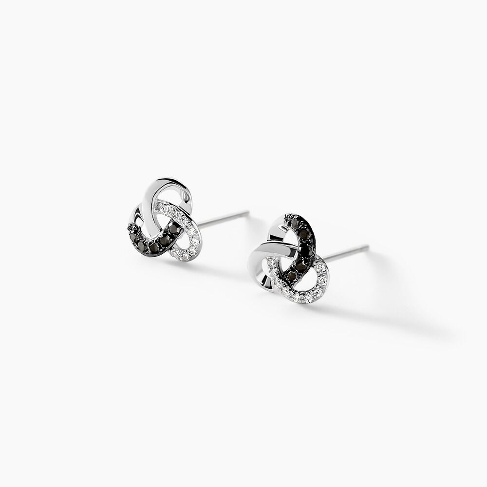 Boucles D'oreilles Puces Constellation Or Blanc Diamant - Puces Femme | Marc Orian
