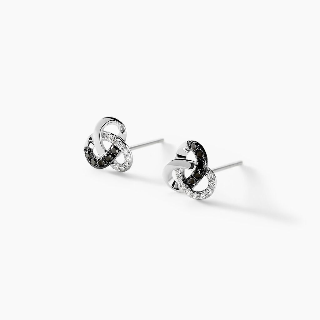 Boucles D'oreilles Puces Constellation Or Blanc Diamant - Puces Femme | Marc Orian