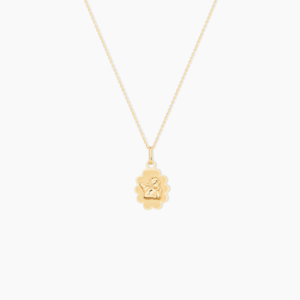 Pendentif Ange Nuage Or Jaune - M&eacute;dailles et m&eacute;daillons Famille | Marc Orian