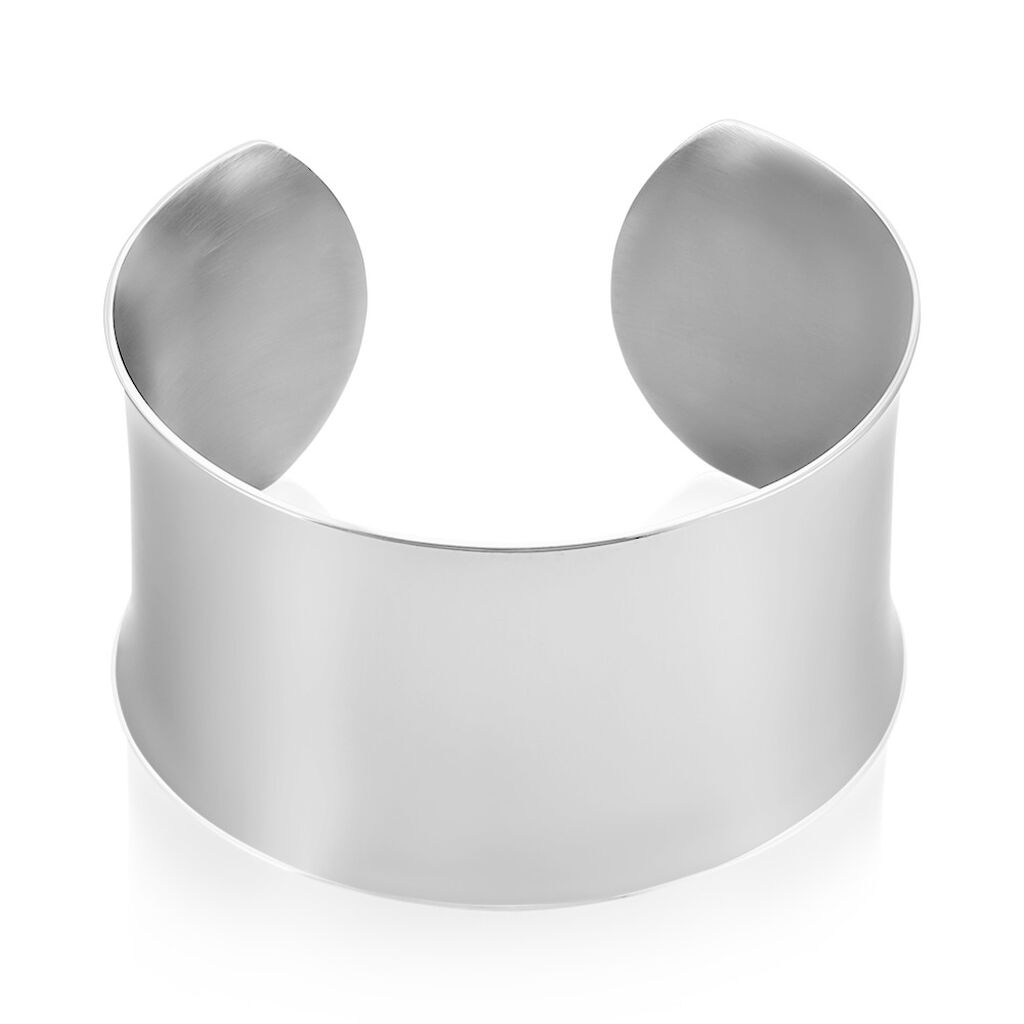 Bracelet Manchette Bento Acier Blanc - Bijoux fantaisie Femme | Marc Orian